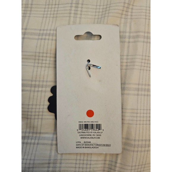 NWT Kalan Yellow Melting Smiley Face Keyring Keychain - Picture 2 of 3